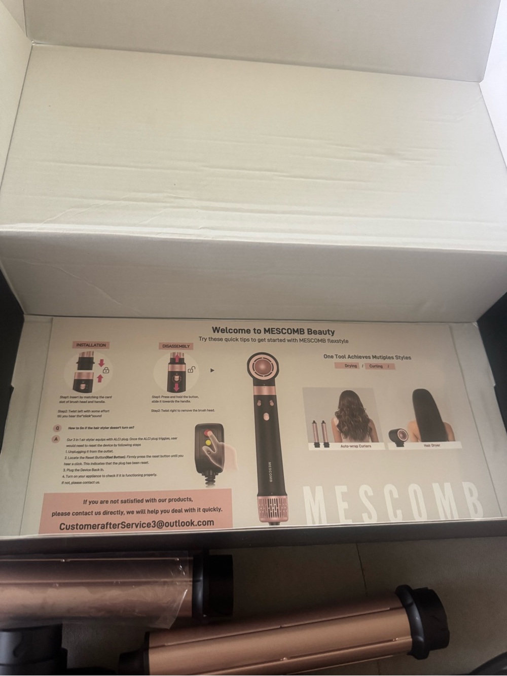 Mescomb Gold Hair Styling Tool